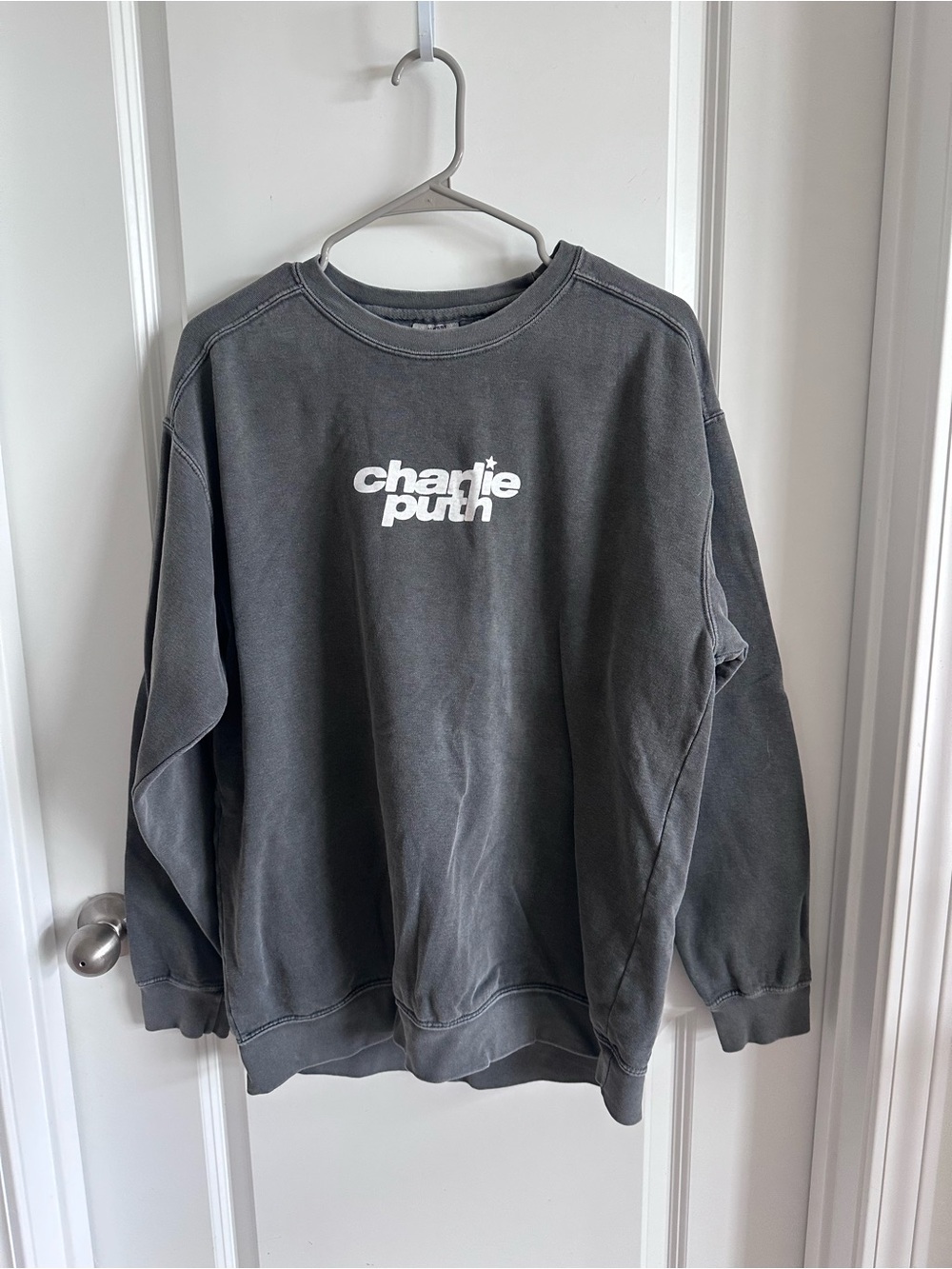 Charlie Puth Crewneck Sweater - Charcoal Gray